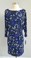NWT NINE WEST Women's Royal Blue Multi Dress Size 2