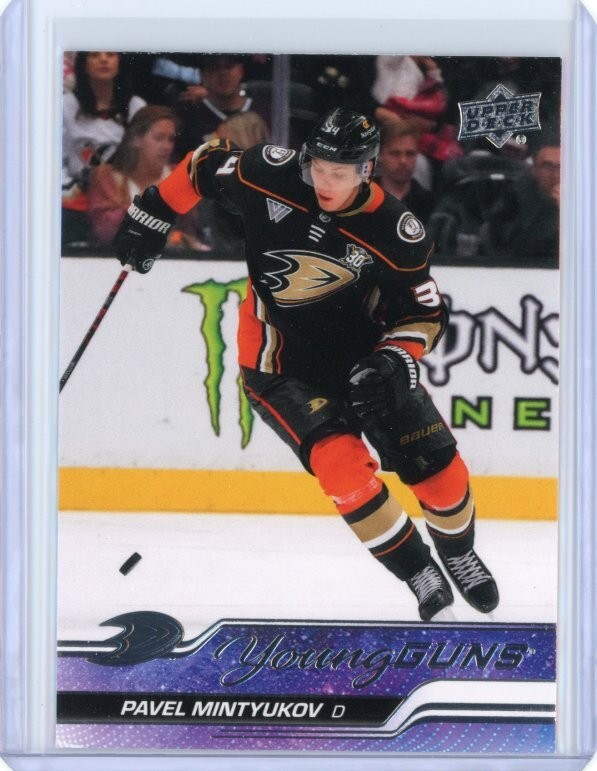 2023-24 Upper Deck Series 2 Pavel Mintyukov Young Guns Rookie #488 Anaheim Ducks