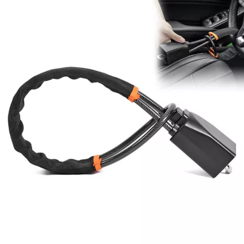 Steering Wheel Lock Car Security Seat Belt Lock Anti-Theft Device with 2 Keys - Picture 11 of 19