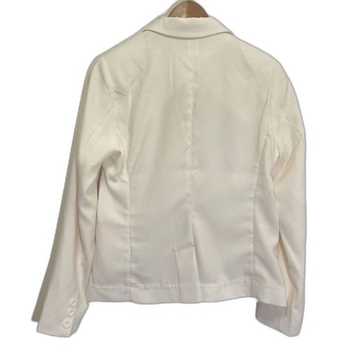 Mod Cloth - Beige/Cream Single Button Cropped Blazer Jacket - Women's size M NWT - Picture 2 of 9