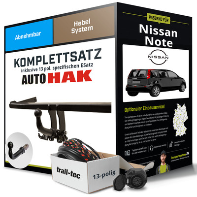 Anhängerkupplung abnehmbar für NISSAN Note +E-Satz NEU