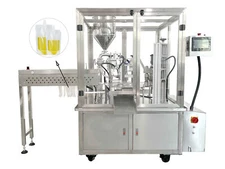 Stand-up Bag Filling And Capping Machine With Two Heads Automatic