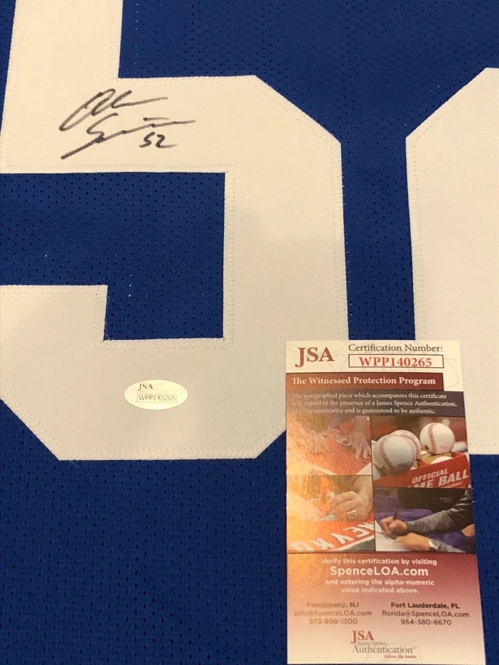 N.Y. GIANTS ALEC OGLETREE AUTOGRAPHED SIGNED JERSEY JSA COA - Image 2 of 3