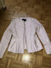 guess peplum leather jacket