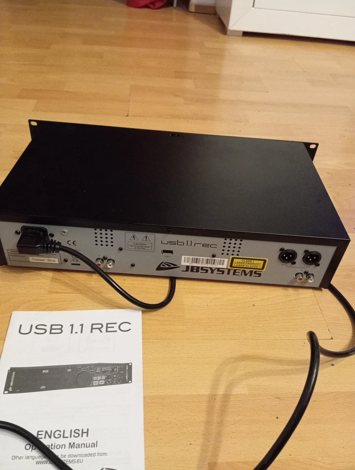 JBSYSTEMS USB 1.1 REC  48 ,26cm (19zoll)CD.Player mit Aufnahmefunktion gebraucht - Bild 2 von 4
