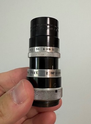 Taylor-Hobson Cooke Kinic 2 Inch f3.5 C Mount 16mm Movie Lens Bolex Filmo Camera
