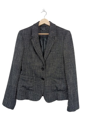 MORE & MORE Kurz-Blazer Damen Blazer Gr. DE 38 hellgrau Casual-Look