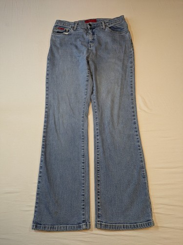 Marks & Spencer Per Una Größe 14 Stretch Bootcut Jeans Hellblau Denim #14