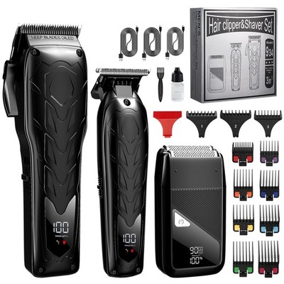 3-in-1 Hair Clipper Trimmer Set - Beard Shaver Kit for Men
