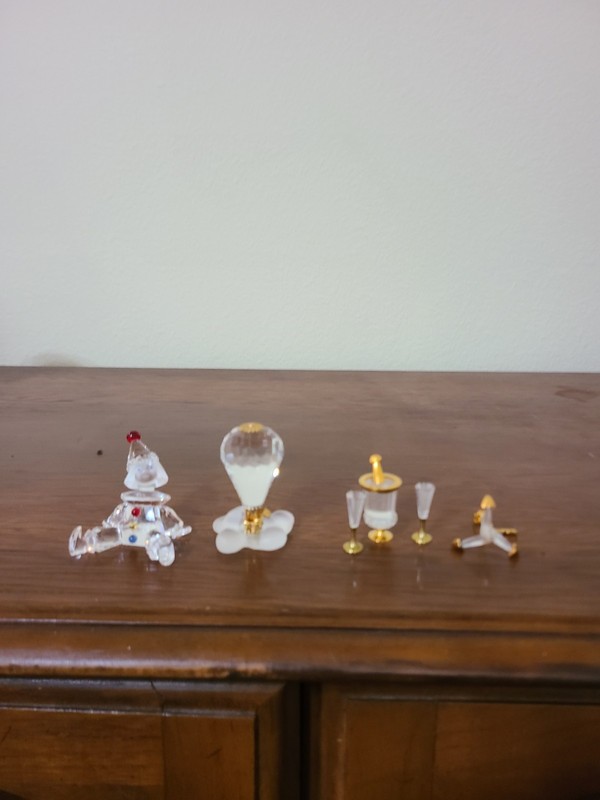 Swarovski Figures, Puppet, Hot Air Balloon, Champagne Bucket, Anchor