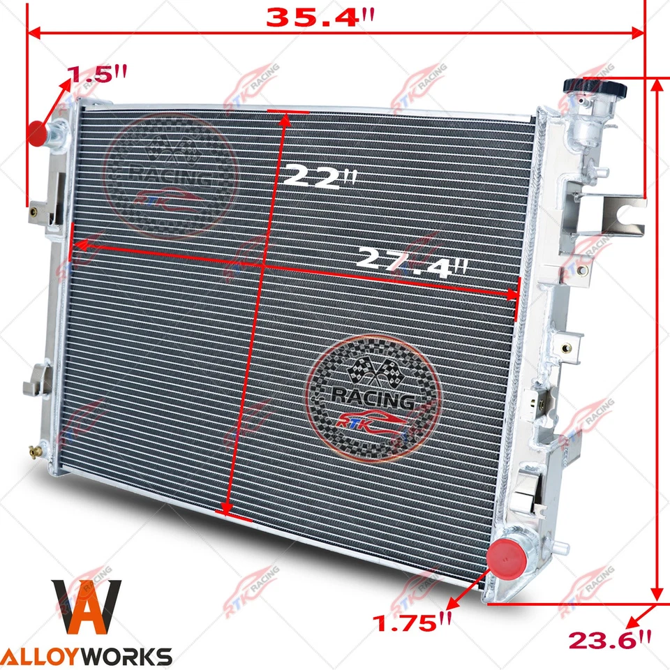 3 Row Aluminum Radiator For Dodge Ram 1500 2500 3500 4000 5.7L 3.6L 2009-2018 Foto 2 de 4