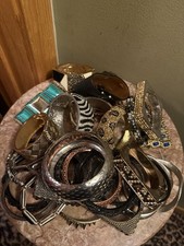 Lot Of 20 Costume Fashion Jewelry Bracelets Bangles Rhinestones Over 3 Lbs Women