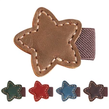 1pc Magnetic Leather Bookmark Star Shaped Retro Bookmark Creative Book Holder