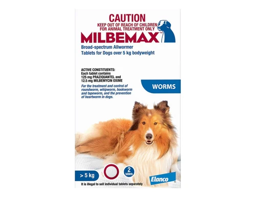 Milbemax AllWormer (2 tablets) >5 kgs - Picture 1 of 1