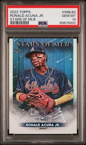 RONALD ACUNA JR. STARS OF MLB PSA 10 2022 TOPPS ATLANTA BRAVES MVP GEM MINT SMLB