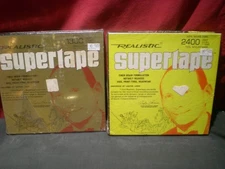 Recording Tape Realistic Supertape 2 Tapes 2400 & 1800 NEW NEW Reel To Reel Tape
