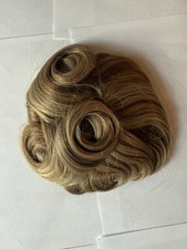 100 Human Hair Wiglet Hazelnut Brown Curly Womens Claw Clip Indian Extension