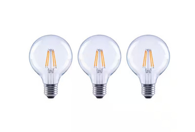 60-Watt EQ G25 Globe Dimmable ENERGY STAR Clear Glass Filament LED Vintage 3PK