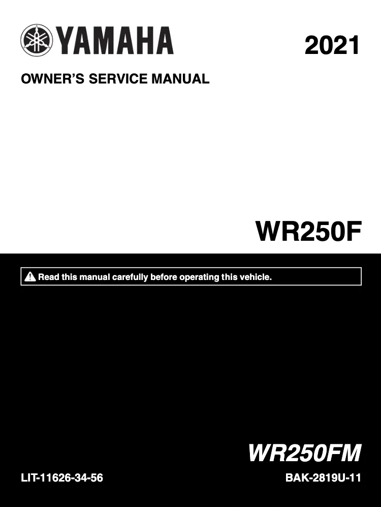 WR250F Motorcycle Repair Manuals & Literature for sale | eBay