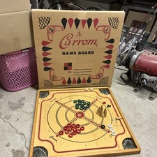 L@@K!! Vintage 1970 Carrom Game Board Table Model No. 108.