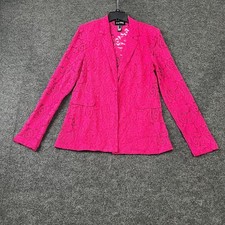 JOSEPH RIBKOFF Stretch Lace Fitted Blazer Women's Size US 8 Geranium