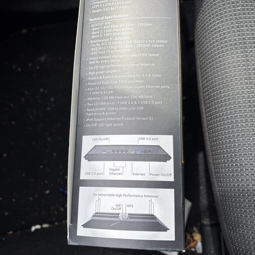 NETGEAR Nighthawk X6 AC3200 Tri-Band WiFi Router R8000-100NAS - Afbeelding 5 van 8