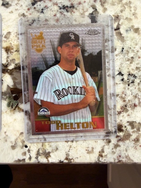 1996 TOPPS CHROME MLB BASEBALL DRAFT PICK CARD COLORADO ROCKIES TODD HELTON #13