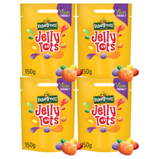 Rowntrees Jelly Tots Sweets 4 X 150g Sharing Bags Vegan Friendly Fruit Flavour