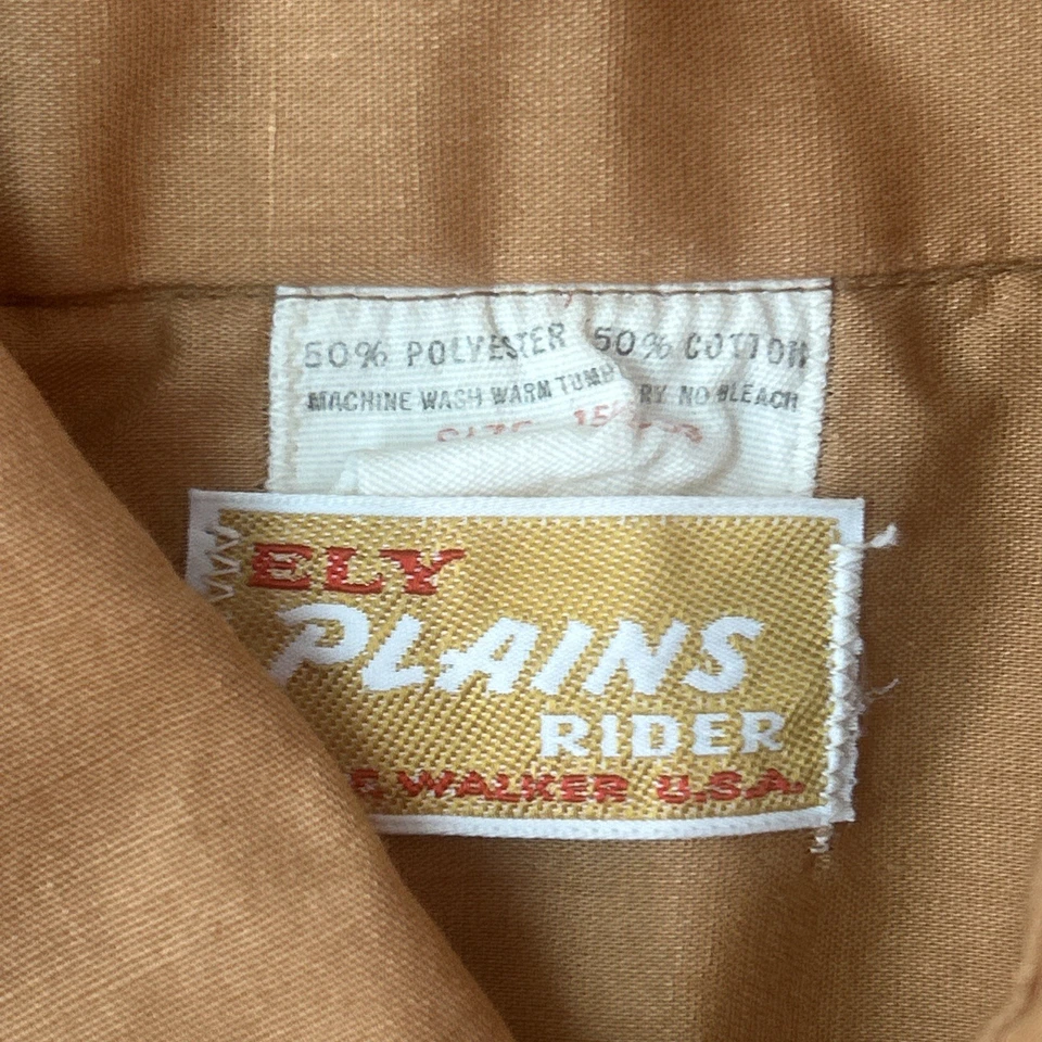 Camisa Occidental De Colección Ely Plains Rider Bordada Perla A Presión 15.5-33 Floral Años 70 Foto 2 de 4