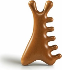 Gua Sha Facial Tool 4-in-1,Natural Sandalwood Lymphatic Drainage Massager Tool,R