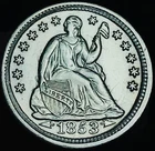 1853 O Seated Liberty Half Dime 5C Arrows Ungraded 90% Silver US Coin CC30912
