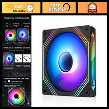140mm ARGB Case Fan with Infinity Mirror Light, 1600RPM Cooling Fan for PC  CPU