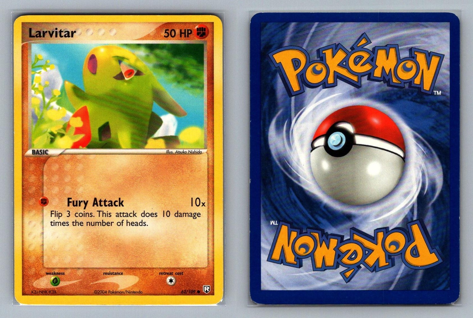 Larvitar #62/109 Team Rocket Returns Vintage Pokemon Card - NM