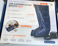SHARPER IMAGE AIR COMPRESSION Flex BOOTS Small/Medium blue/ open box