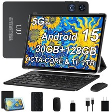 Tablet 10 inch Android 15 Tablets 30GB RAM 128GB ROM 1TB Expand, 8000mAh Octa...