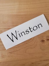 Winston pet name Sticker Vinyl Decals 10" 2 PAIR BLACK - Dog Cat Pet Puppy FAST