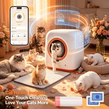 Automatic Self-Cleaning Cat Litter Box 60L Large Capacity for Multi Cat APP Gift