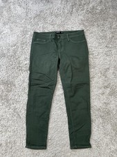 Just Black Jeans Womens 31P Green Skinny Denim Made in USA Five Pocket