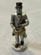 Hudson Pewter Villagers #5929 Mr Bartlett The Christmas Tree Vendor. EUC w/box.