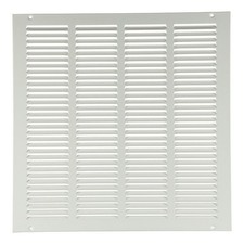 Return Air Grille, 45 Degree Louvered, One-Way, White, Steel, Choose Your Size.