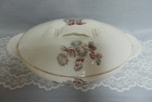 Haviland Limoges Covered Dish Basket Weave Handles Pink Gray Blue Multi-Floral — photo 1