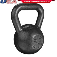 25LB Cast Iron Kettlebell Durable Non Slip Grip Strength Training Fitness Tool