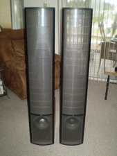 MARTIN LOGAN VANTAGE PREMIER LOUDSPEAKER SYSTEMS. 52# EACH 57" X 10.7" X 16.25"