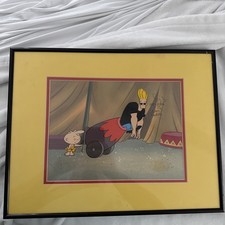 Johnny Bravo Animation Cel Cartoon Network Framed W COA