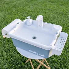 Portable Sink with Electronic Faucet 2 Gallon Lightweight Wash Station for