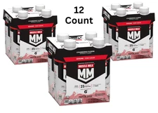 Muscle Milk Genuine Protein Shake Strawberries 'n Crème, 11 fl oz, 12 Count