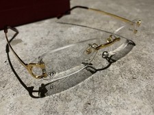 Cartier C Decor Optical Rimless Gold Unisex Eyeglasses