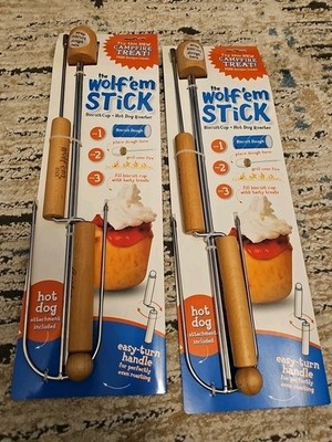 Wolf'em Stick Campfire Biscuit Cobbler Hot Dog/Marshmallow Campfire Roast Tool 2