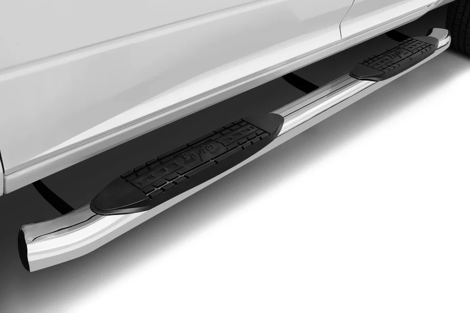 For Dodge Ram 3500 03-09 5" Cab Length Polished Oval Curved Step Bars — 第 4/4 张图片