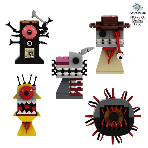 New Sprunki Building Block Model Doll Blackened Monster Music Game Toy - Picture 58 of 69